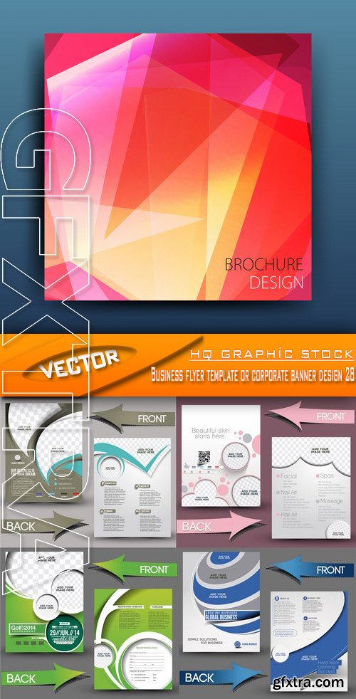 Stock Vector - Business flyer template or corporate banner design 28