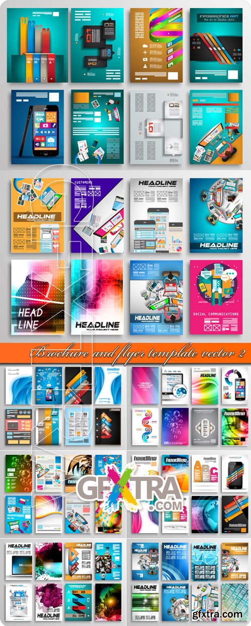 Brochure and flyer template vector 2