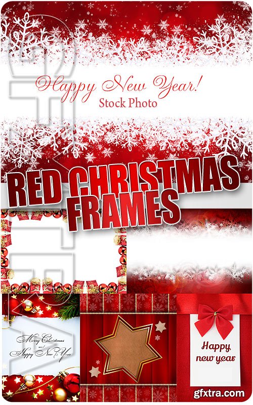 Xmas Red Frames - UHQ Stock Photo