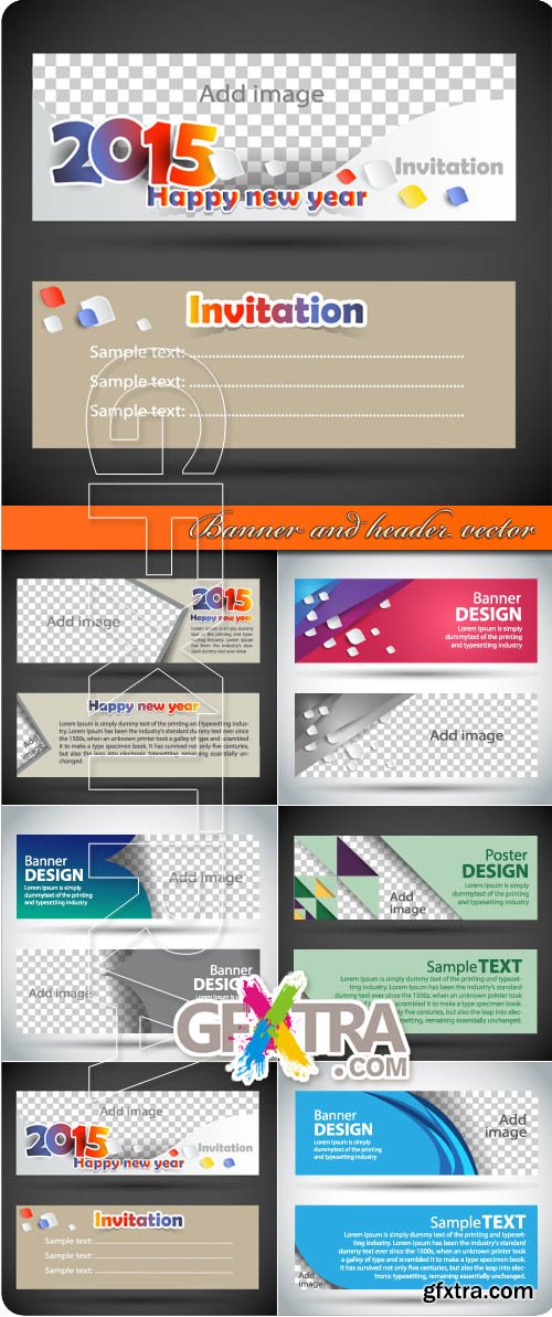 Banner and header vector