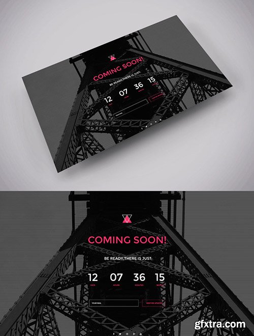 PSD Web Template - Coming, Launching Soon Page 2014
