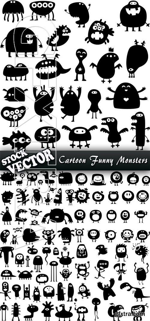 Stock Vector - Cartoon Funny Monsters