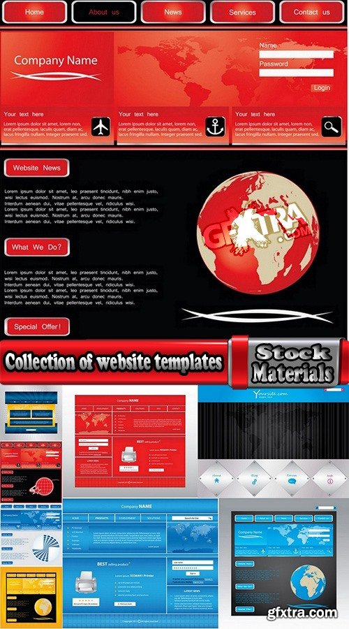 Collection of website templates #5-25 Eps