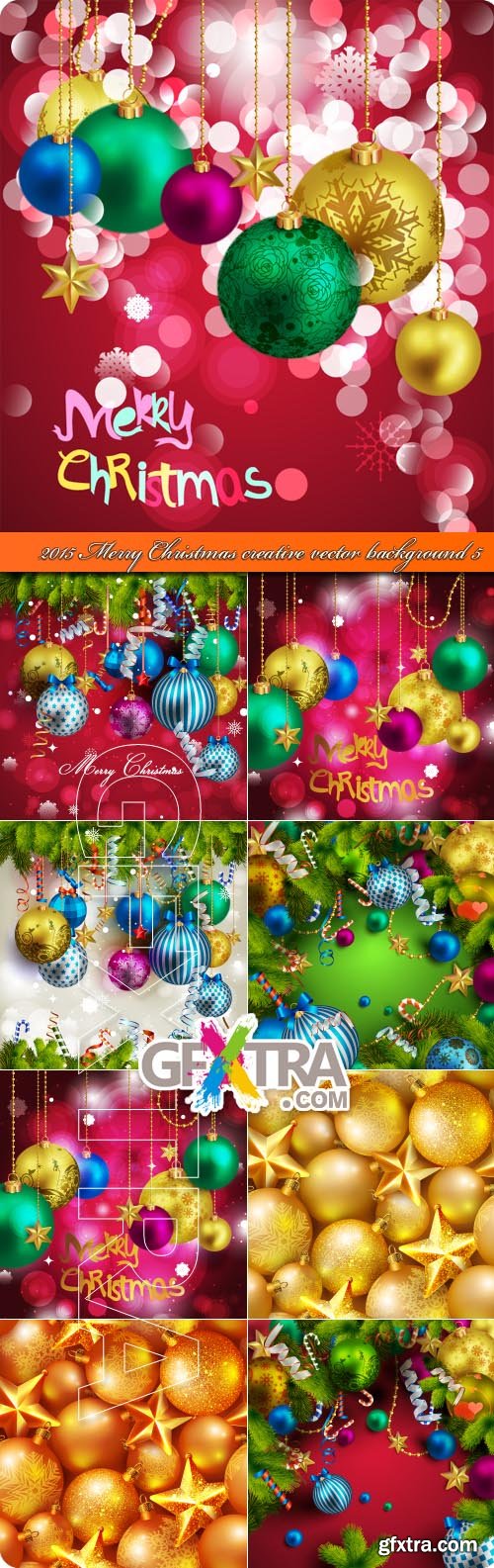2015 Merry Christmas creative vector background 5
