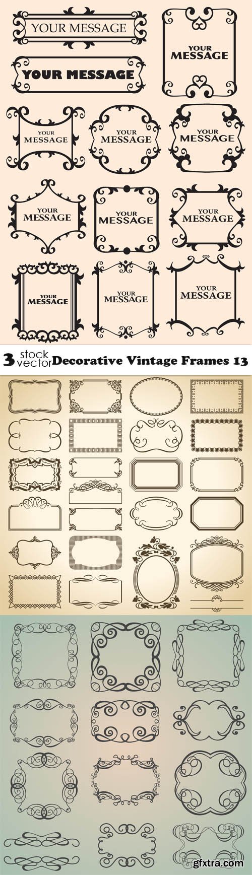 Vectors - Decorative Vintage Frames 13