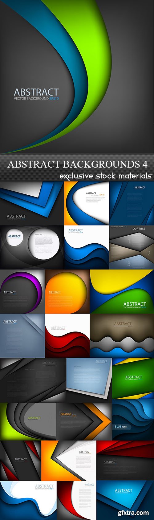 Abstract Backgrounds Vector Set #4, 25xEPS