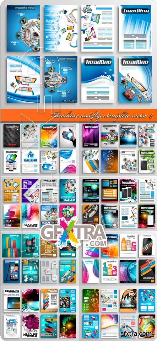 Brochure and flyer template vector 4