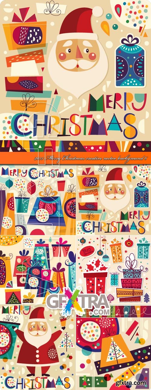 2015 Merry Christmas creative vector background 6