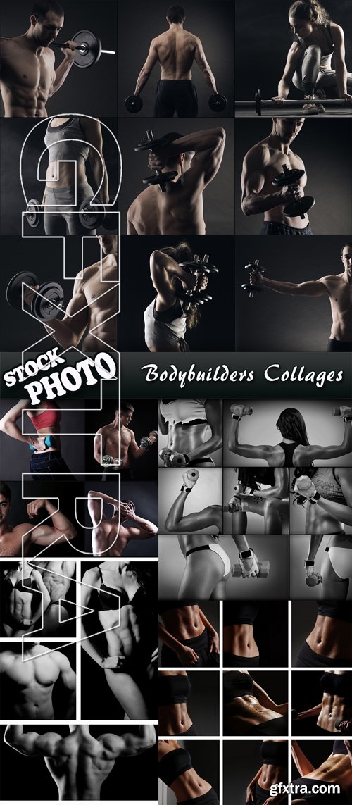 Stock Photo - Bodybuilders Collages