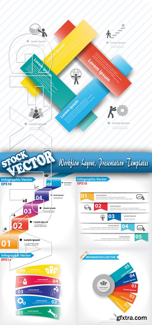 Stock Vector - Workflow Layout, Presentation Templates