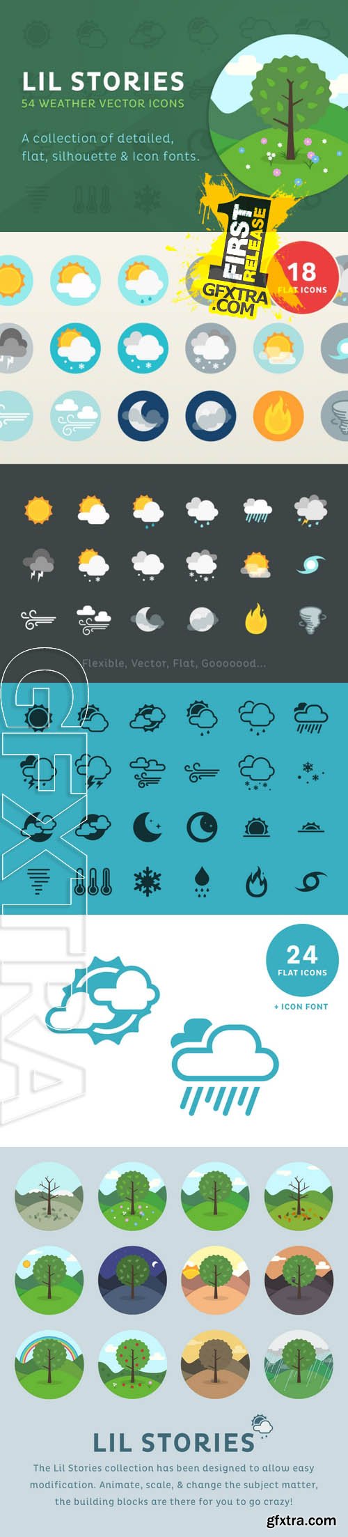 Lil Stories - Weather Icons - Creativemarket 6687