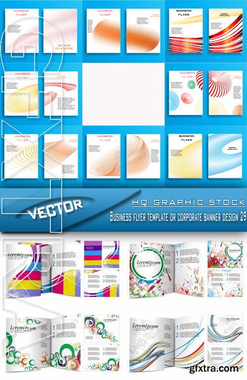 Stock Vector - Business flyer template or corporate banner design 29