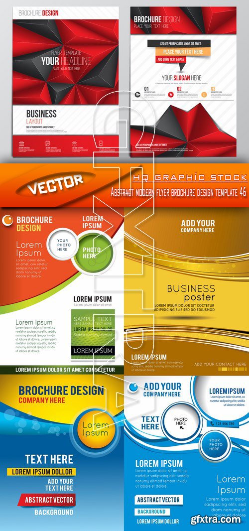 Stock Vector - Abstract modern flyer brochure design template 46