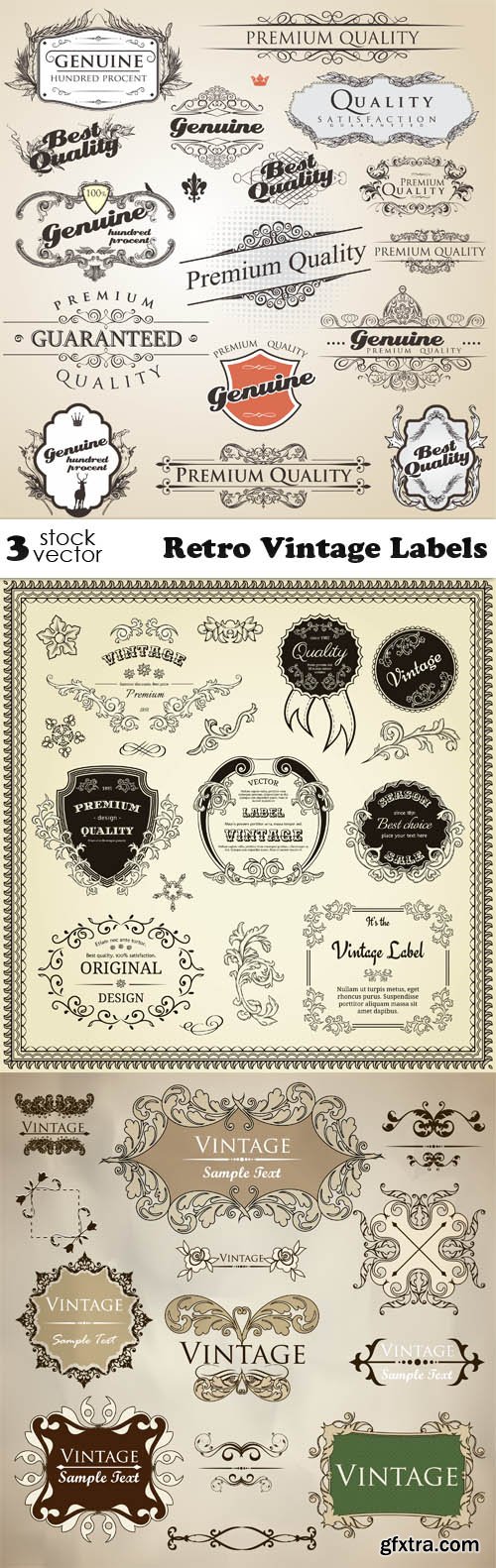 Vectors - Retro Vintage Labels