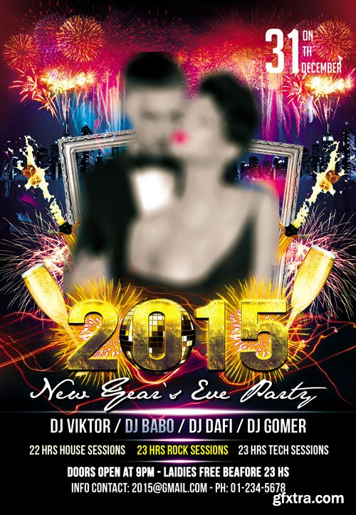 New Years Eve Fyer PSD Template