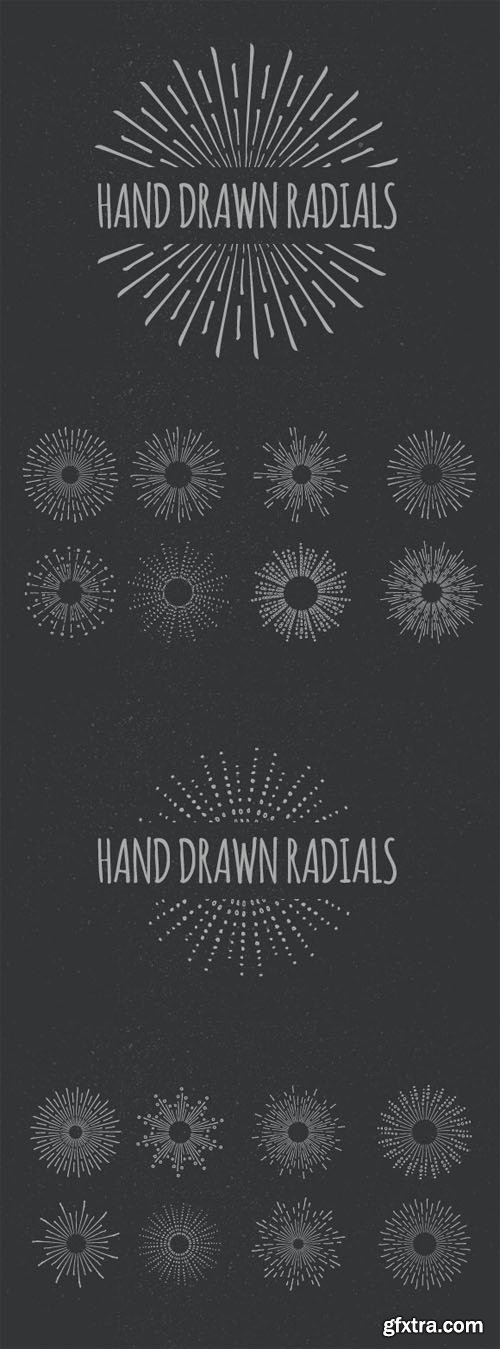 Hand Drawn Vector Radials
