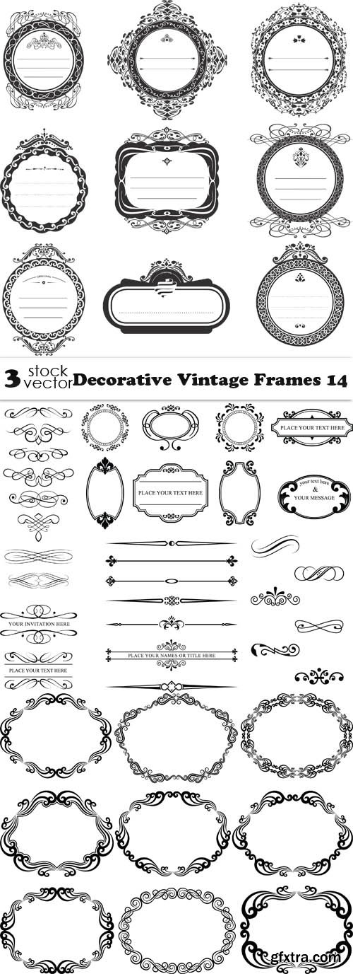 Vectors - Decorative Vintage Frames 14