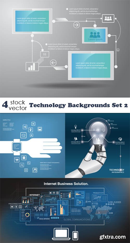 Vectors - Technology Backgrounds Set 2