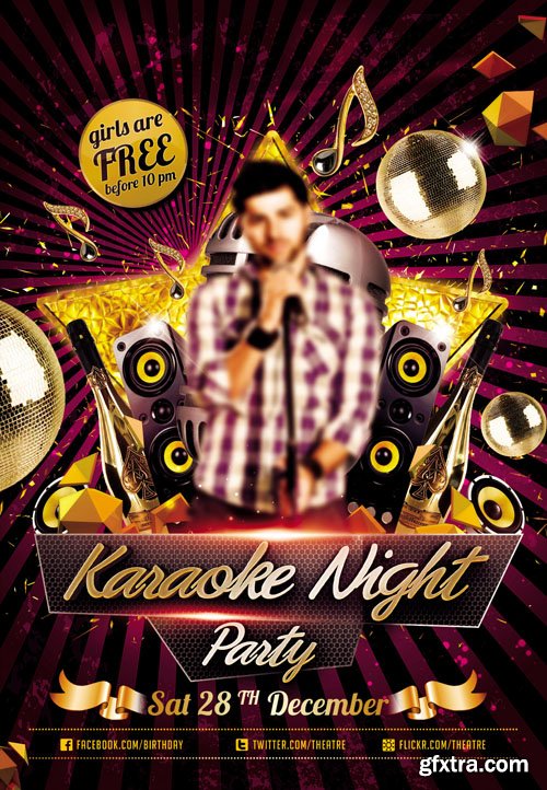 Karaoke Night Party 2 Flyer Template