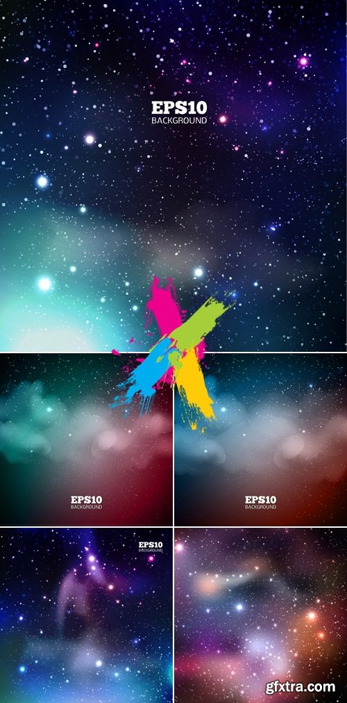 Universe Backgrounds Vector