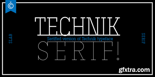 Technik Serif Font Family $75