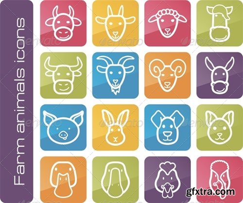 GraphicRiver - Farm Animals Icons