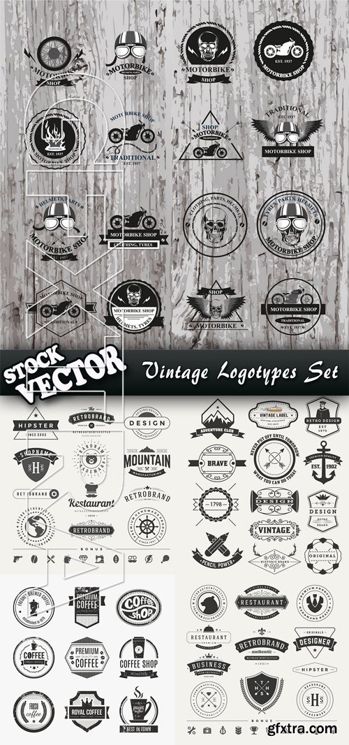 Stock Vector - Vintage Logotypes Set