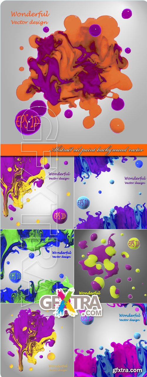 Abstract oil paint background vector