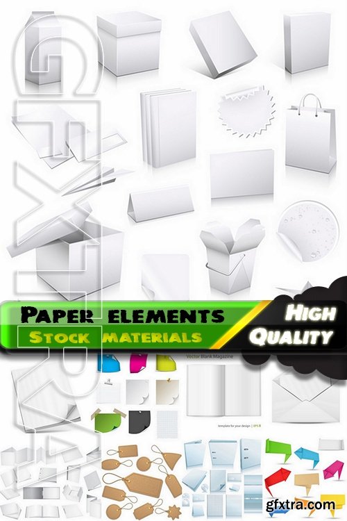 Paper Elements in Vector 25xEPS