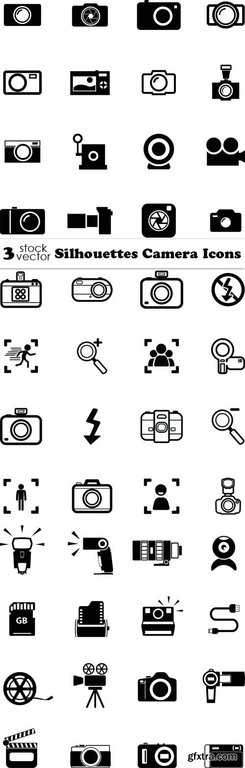 Vectors - Silhouettes Camera Icons
