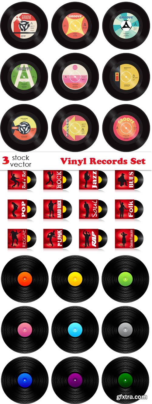Vectors - Vinyl Records Set