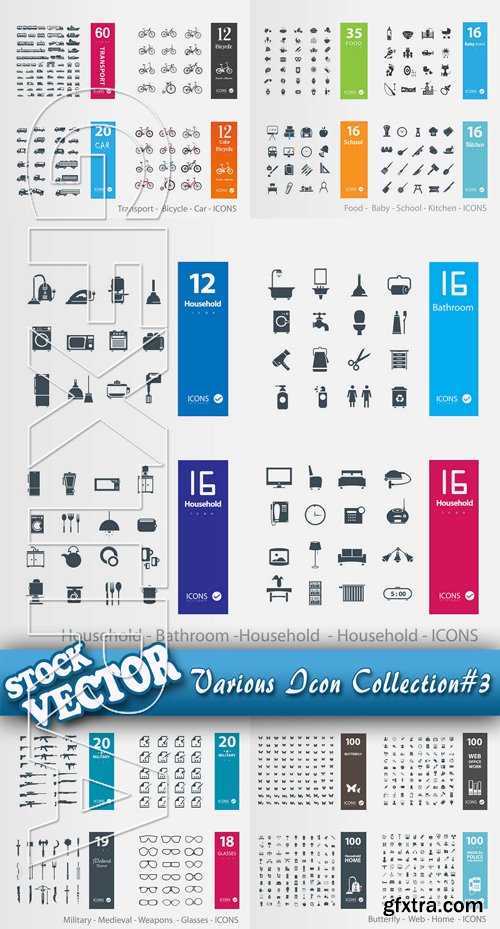 Stock Vector - Various Icon Collection#3