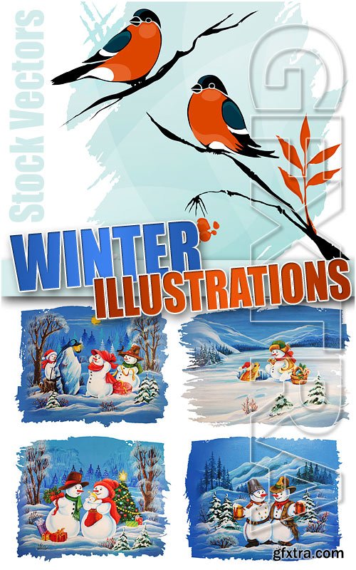Winter illustrations - Stock Vectors