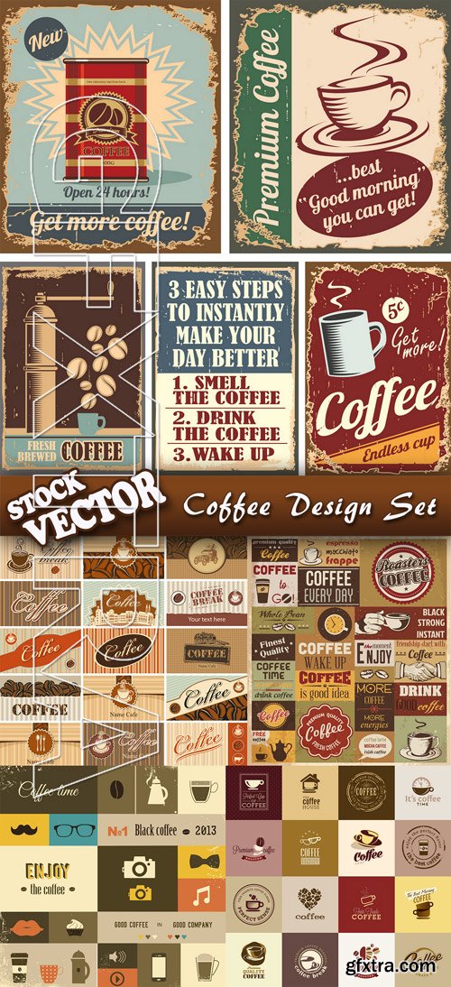 Stock Vector - Coffee Design Set