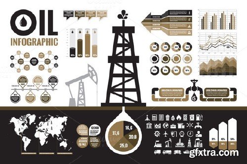 CM - Oil Infographic Elements 106767