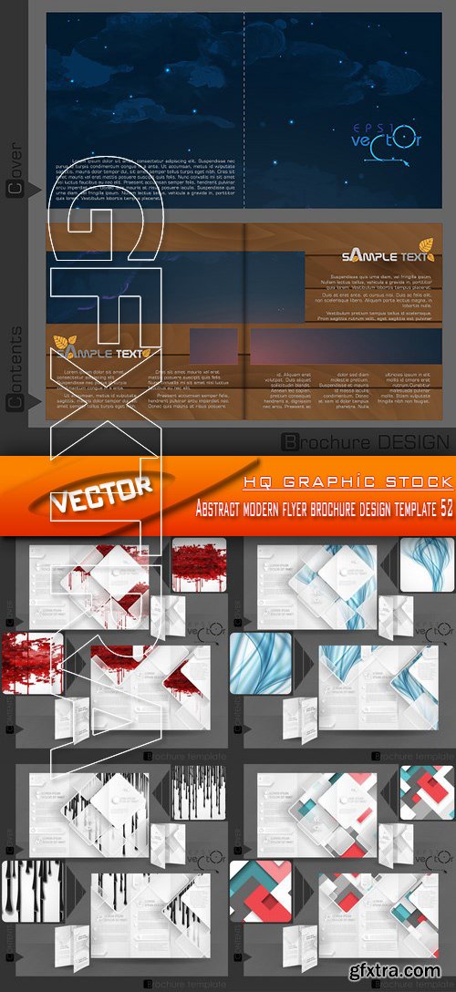 Stock Vector - Abstract modern flyer brochure design template 52