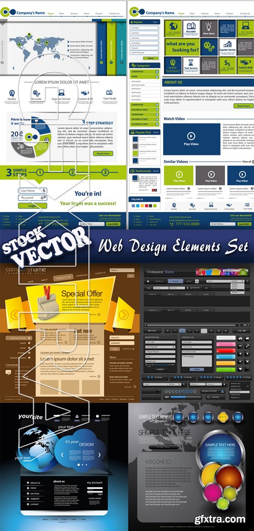Stock Vector - Web Design Elements Set