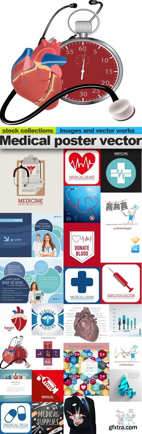 Medical poster vector, 25 x EPS