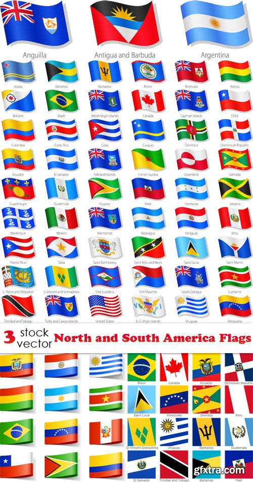 Vectors - North and South America Flags
