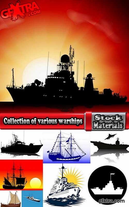 Collection of various warships 25 Eps