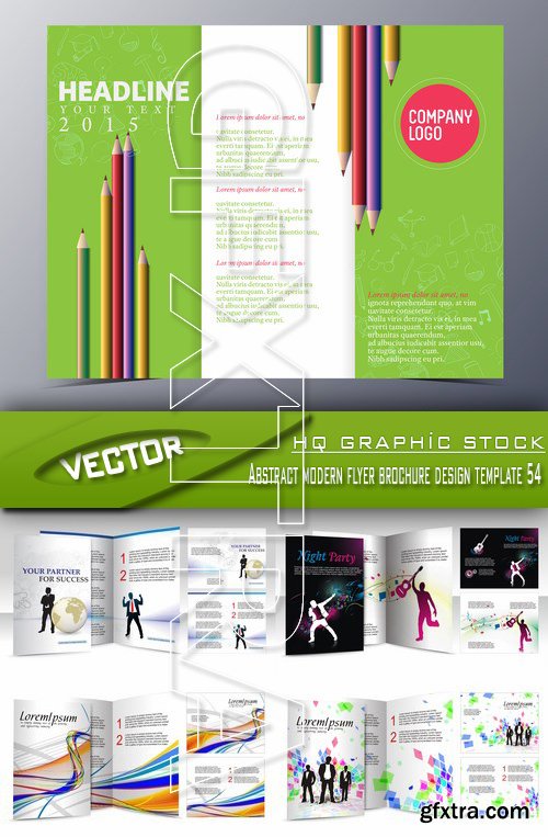 Stock Vector - Abstract modern flyer brochure design template 54