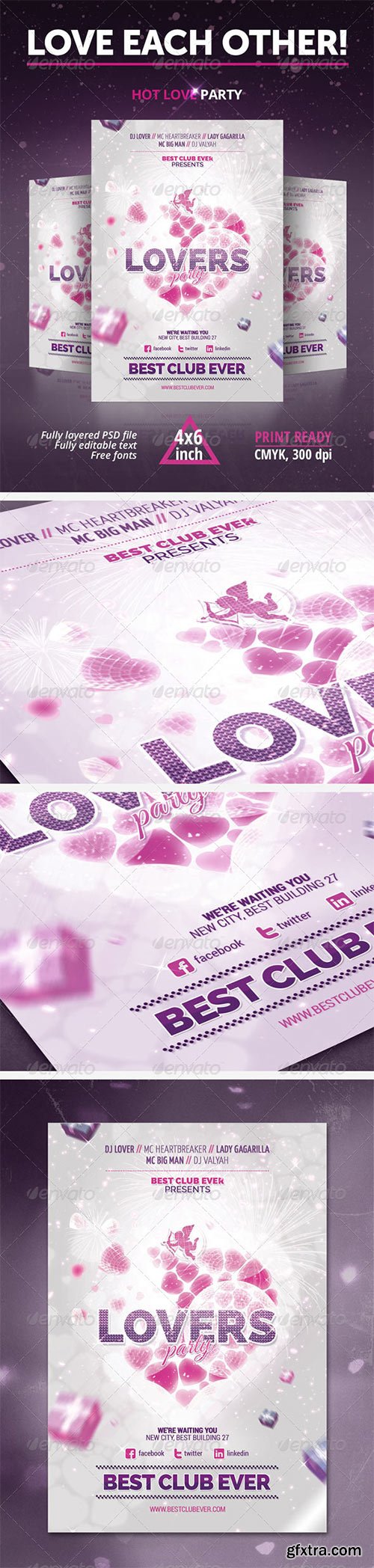 GraphicRiver - Valentine\'s Day, Lovers Party Flyer
