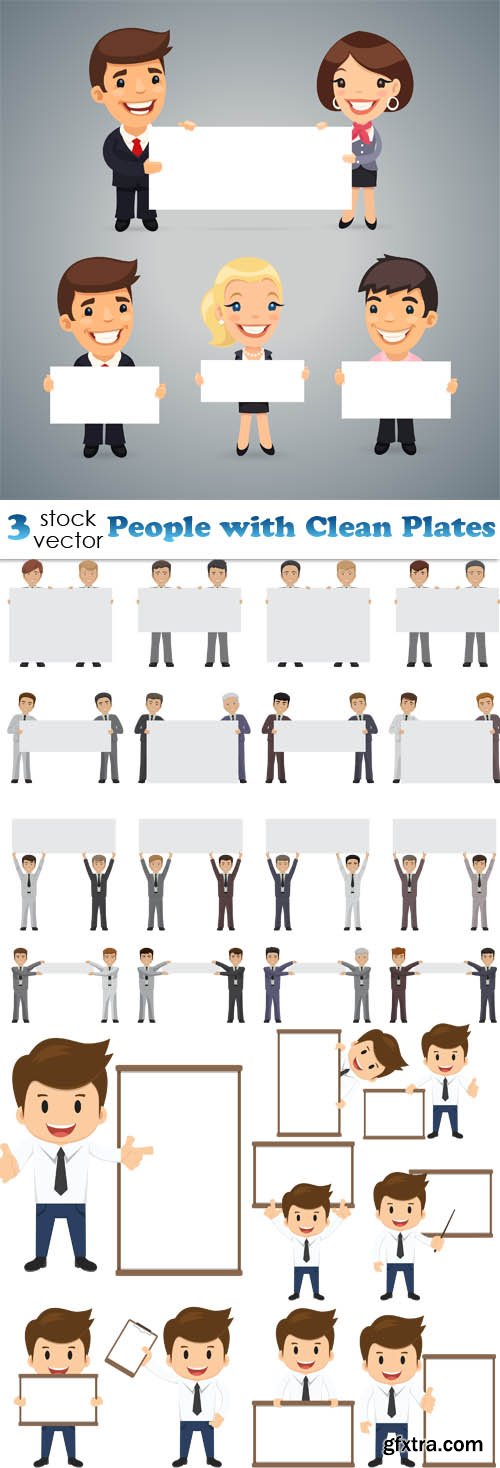 Vectors - People with Clean Plates