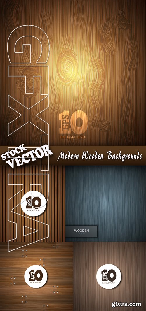 Stock Vector - Modern Wooden Backgrounds