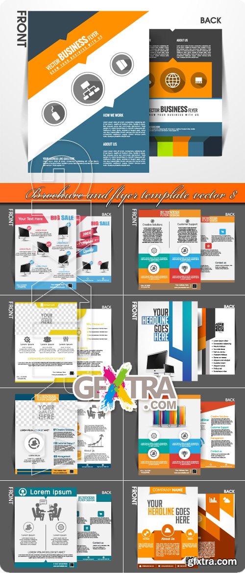 Brochure and flyer template vector 8
