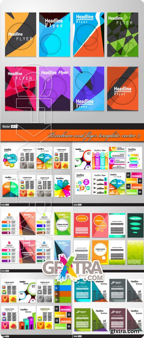Brochure and flyer template vector 9