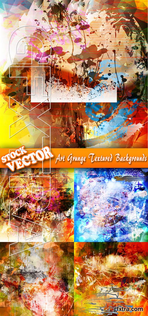 Stock Vector - Art Grunge Textured Backgrounds