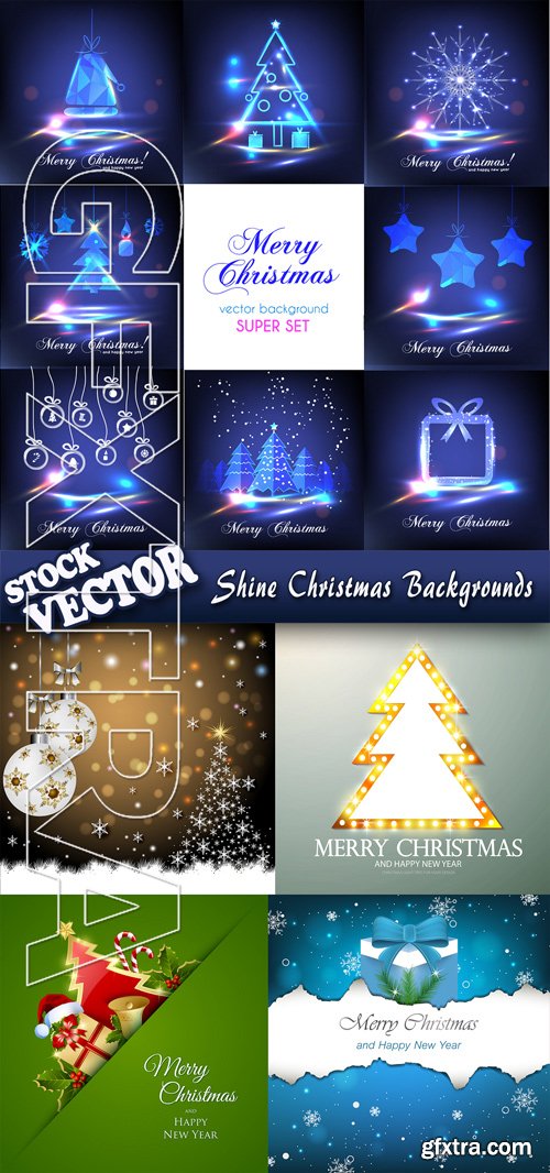 Stock Vector - Shine Christmas Backgrounds