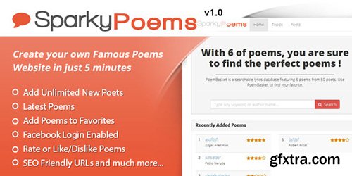 SparkyPoems - Famous Poems PHP Script v1.0