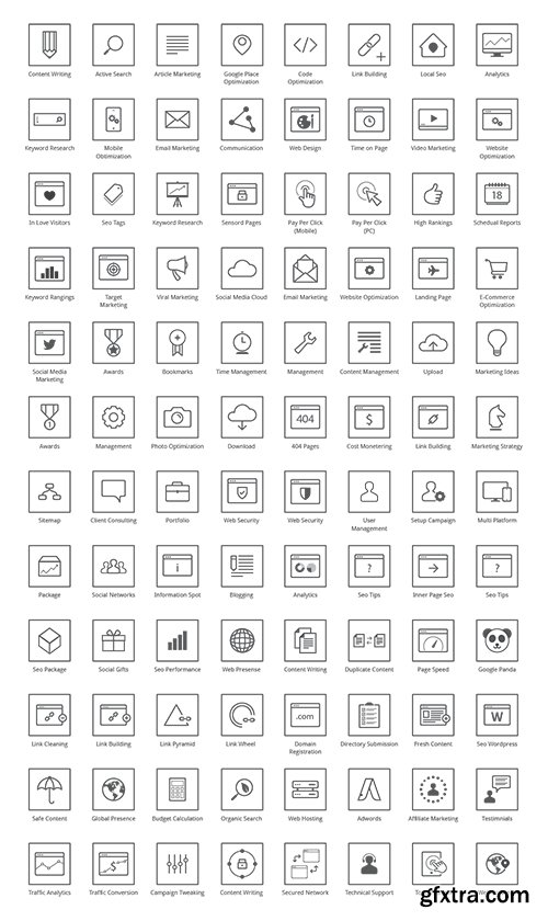 AI Web Icons - SEO Icons (December 2014)